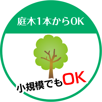 町の伐採屋さん中通り店は庭木1本からOK